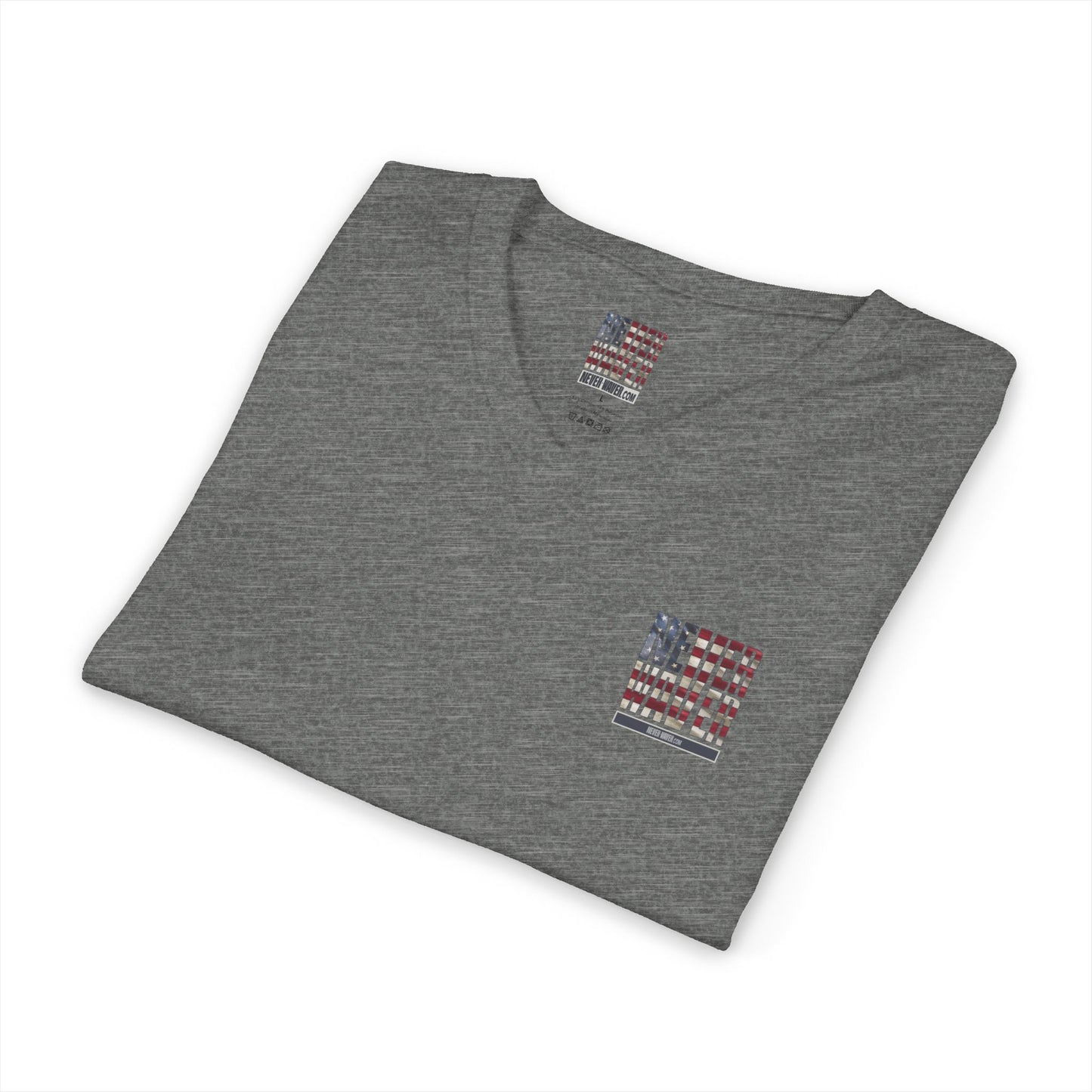 'America Never Wavers' Patriotic Shirt Unisex V-Neck Tee