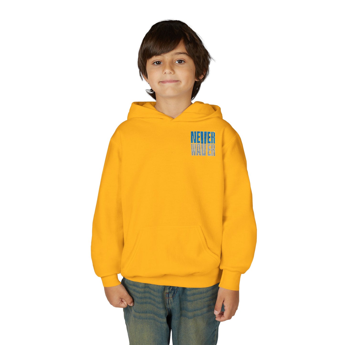 Detroit Fans Never Waver Youth Heavy Blend Hooded Sweatshirt