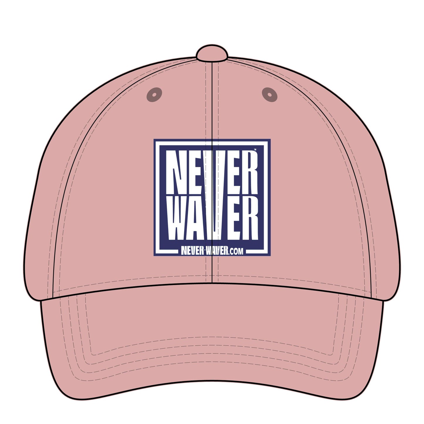 Never Waver  Women's Pigment-Dyed Cap with Fashion Undervisor (Embroidery)