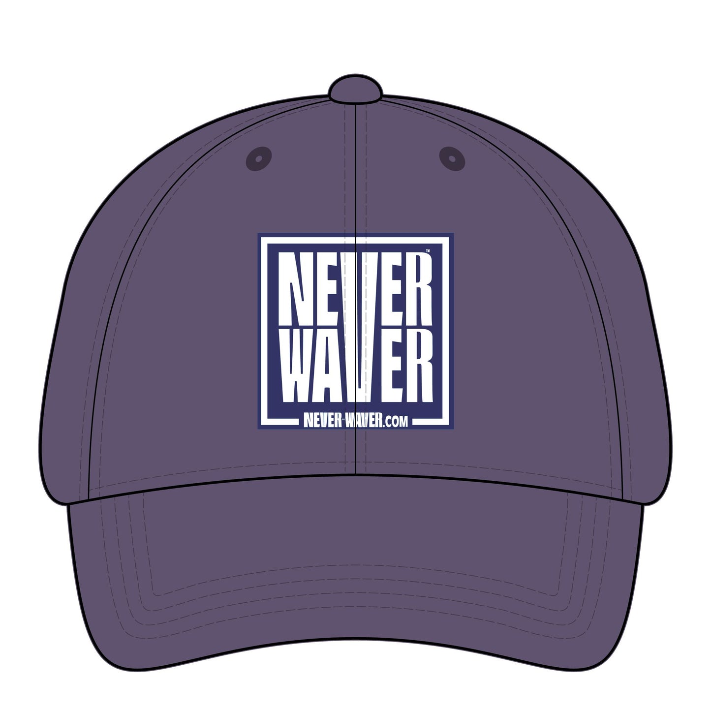 Never Waver  Women's Pigment-Dyed Cap with Fashion Undervisor (Embroidery)