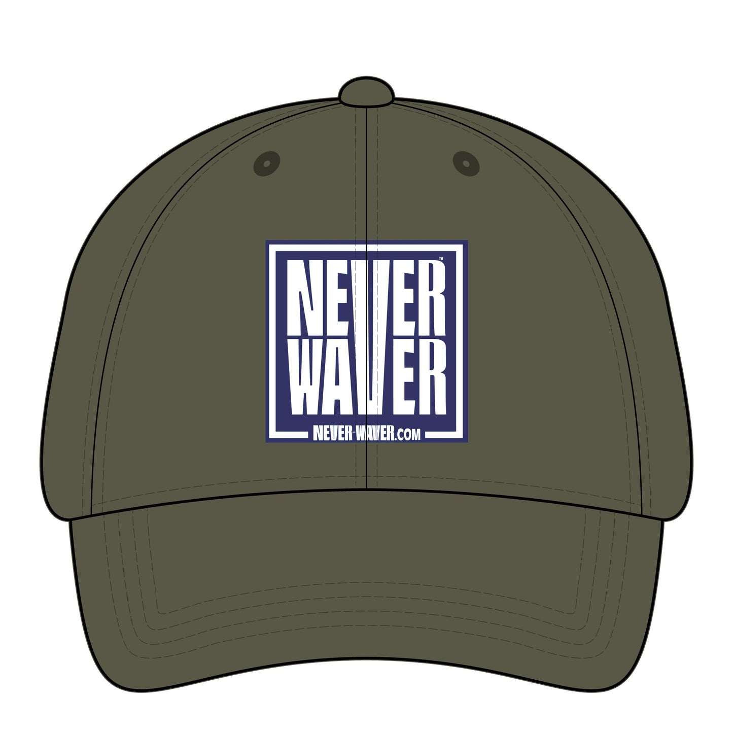 Never Waver  Women's Pigment-Dyed Cap with Fashion Undervisor (Embroidery)