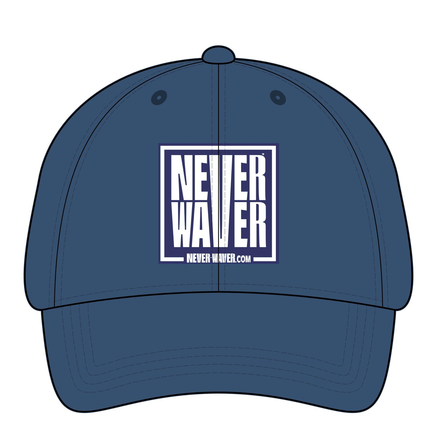 Never Waver  Women's Pigment-Dyed Cap with Fashion Undervisor (Embroidery)