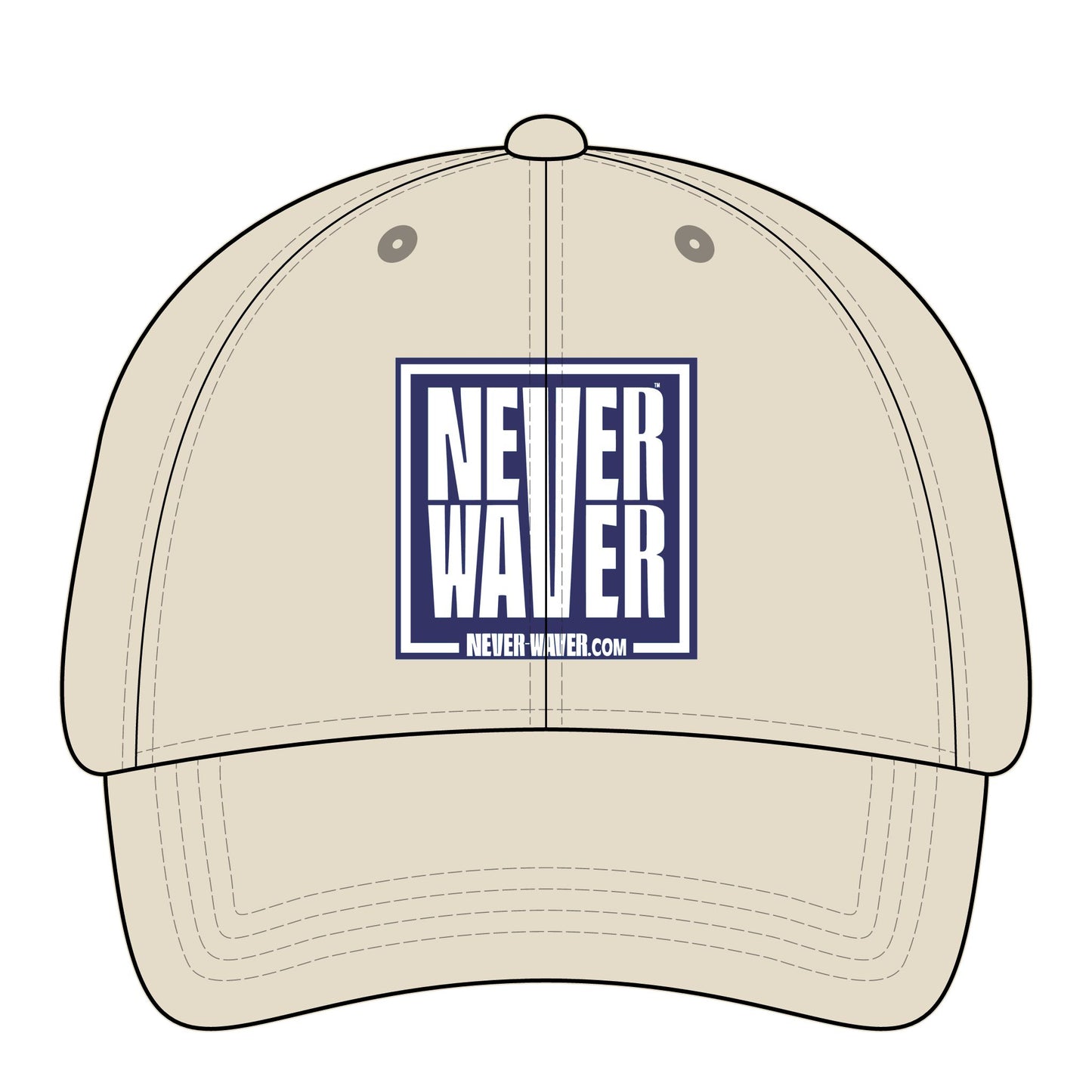 Never Waver  Women's Pigment-Dyed Cap with Fashion Undervisor (Embroidery)