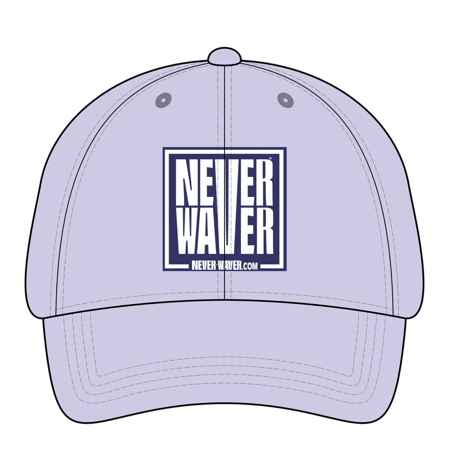 Never Waver  Women's Pigment-Dyed Cap with Fashion Undervisor (Embroidery)