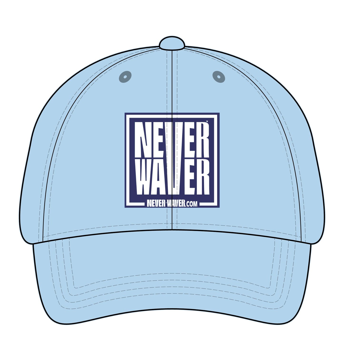 Never Waver  Women's Pigment-Dyed Cap with Fashion Undervisor (Embroidery)