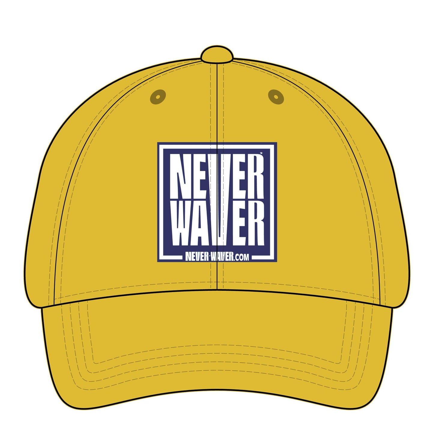 Never Waver  Women's Pigment-Dyed Cap with Fashion Undervisor (Embroidery)