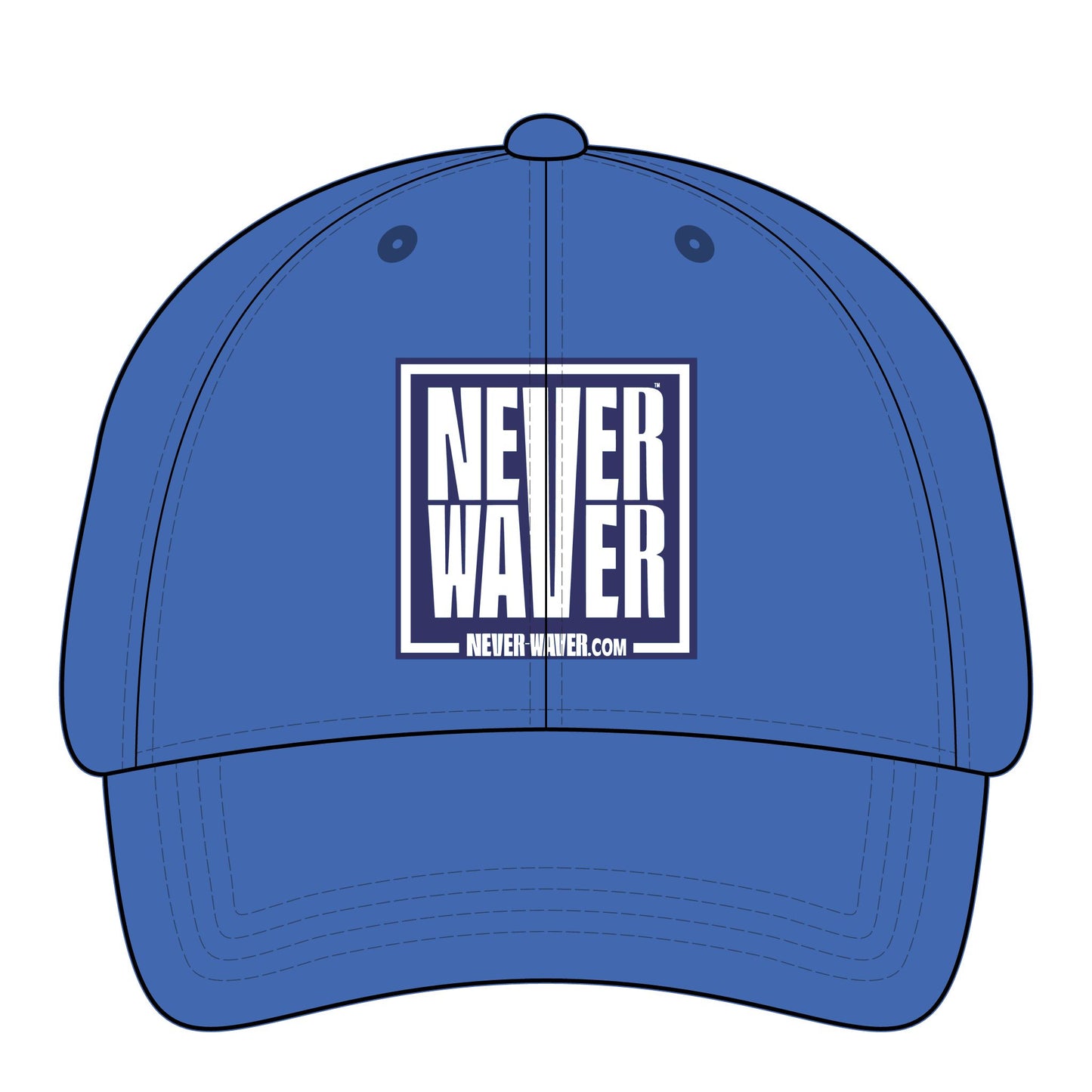 Never Waver  Women's Pigment-Dyed Cap with Fashion Undervisor (Embroidery)