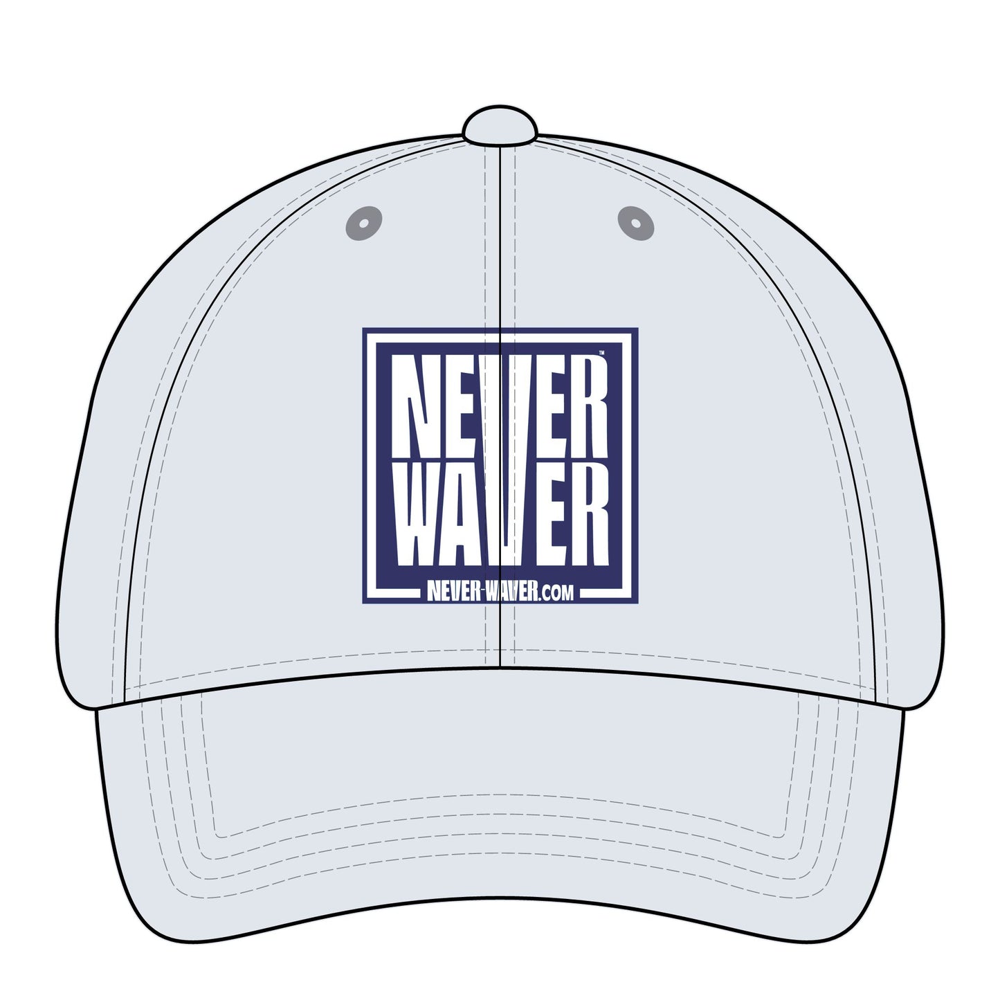 Never Waver  Women's Pigment-Dyed Cap with Fashion Undervisor (Embroidery)