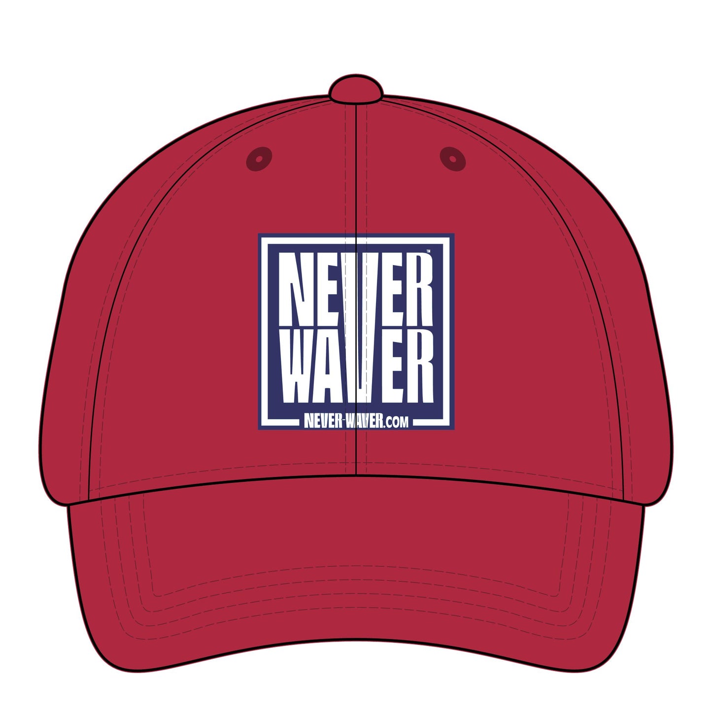 Never Waver  Women's Pigment-Dyed Cap with Fashion Undervisor (Embroidery)