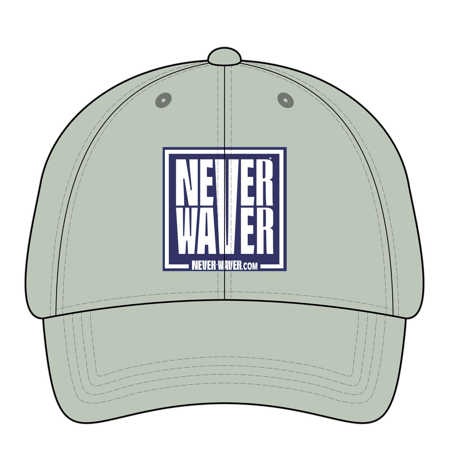 Never Waver  Women's Pigment-Dyed Cap with Fashion Undervisor (Embroidery)