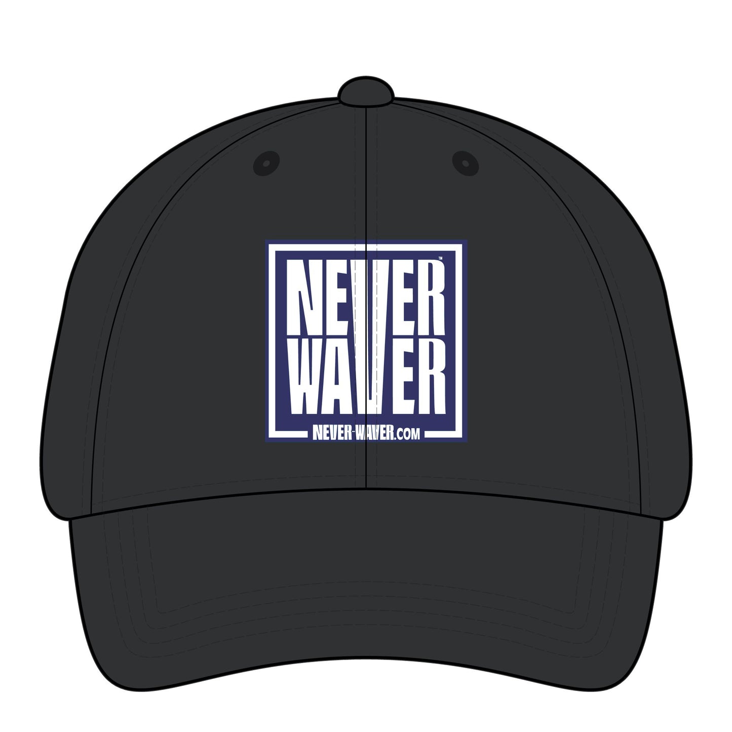 Never Waver  Women's Pigment-Dyed Cap with Fashion Undervisor (Embroidery)