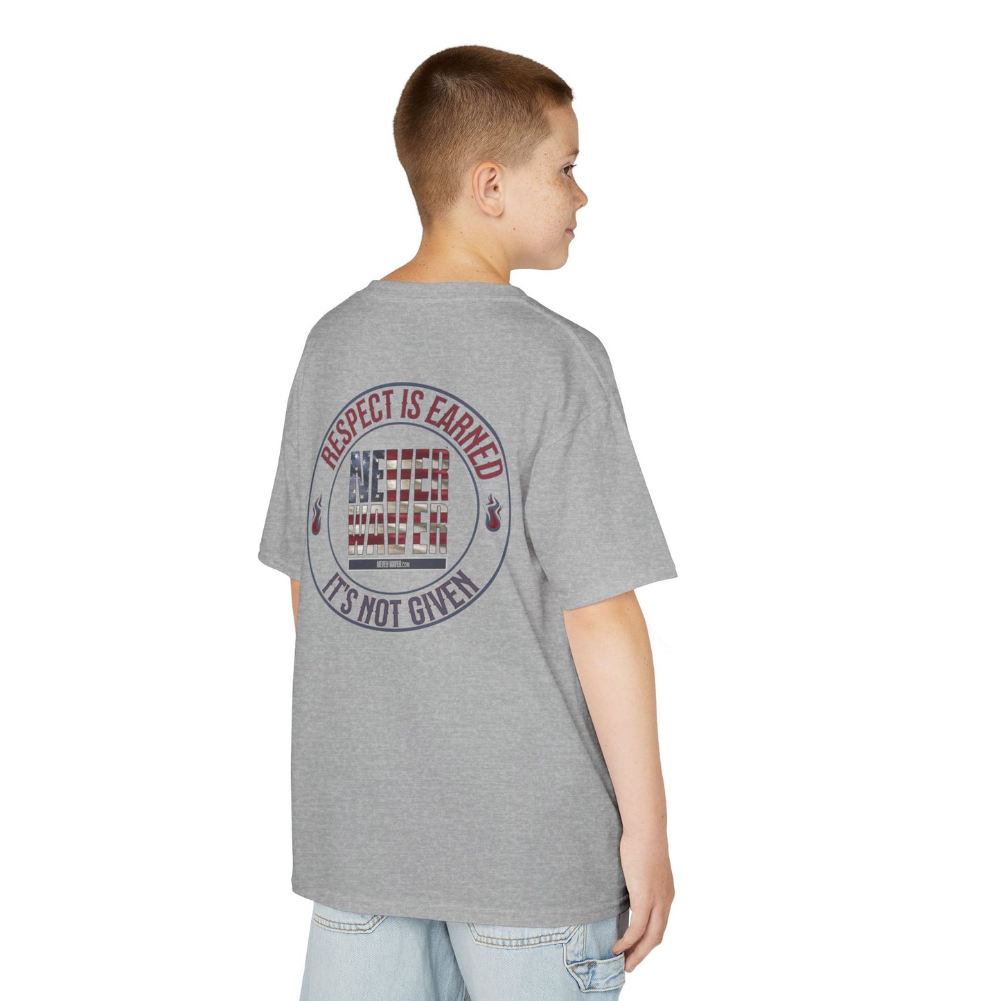 Respect is Earned Never Waver It's Not Given -  Kids Heavy Cotton™ Tee  Stylish, Comfortable Everyday Wear