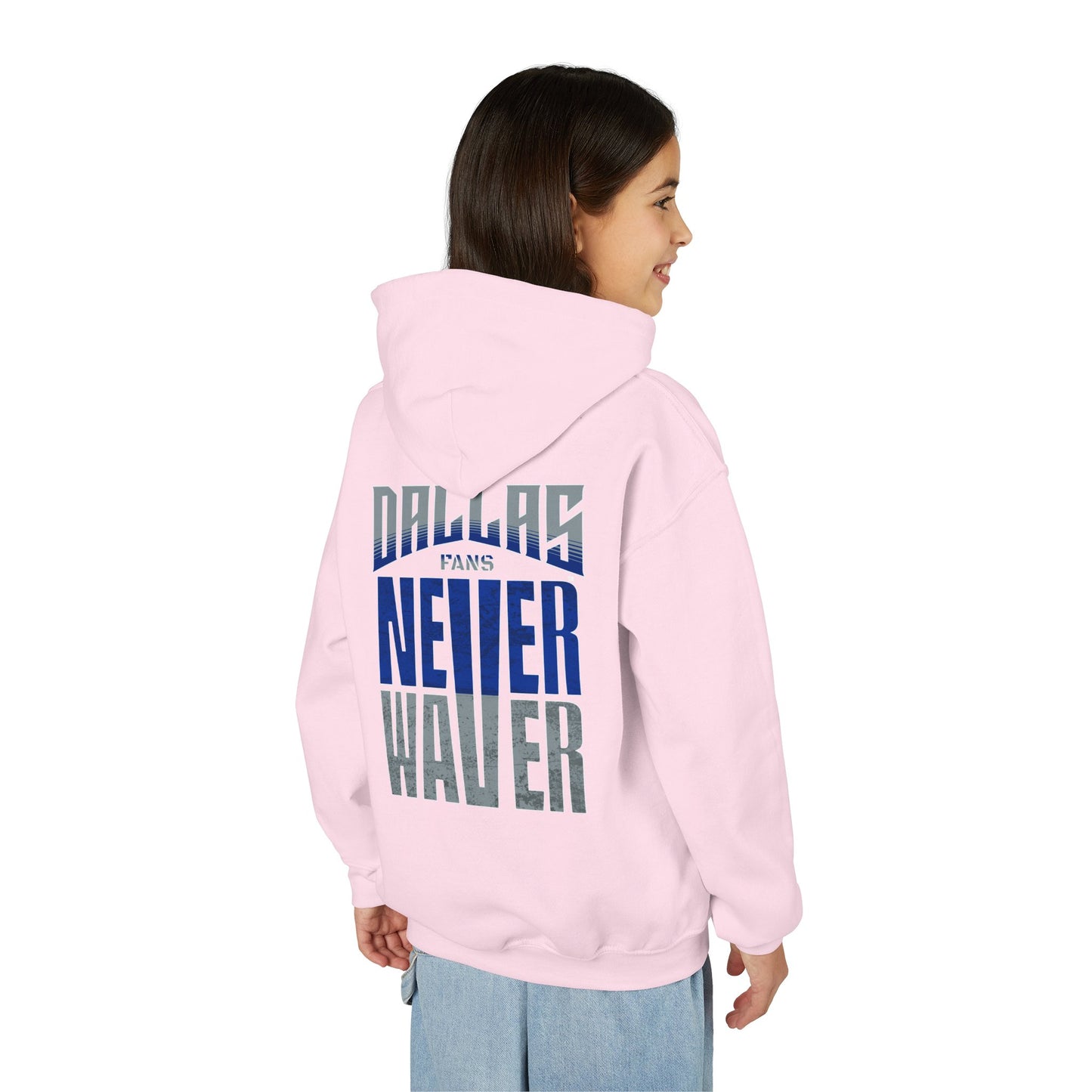 Dallas Fans Never Waver Youth Heavy Blend Hoodie Sweatshirt