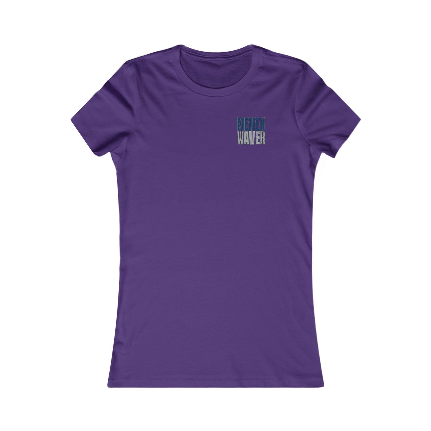 Seattle Fans "Never Waver" Women's Tee — Slim Fit Team Pride Shirt