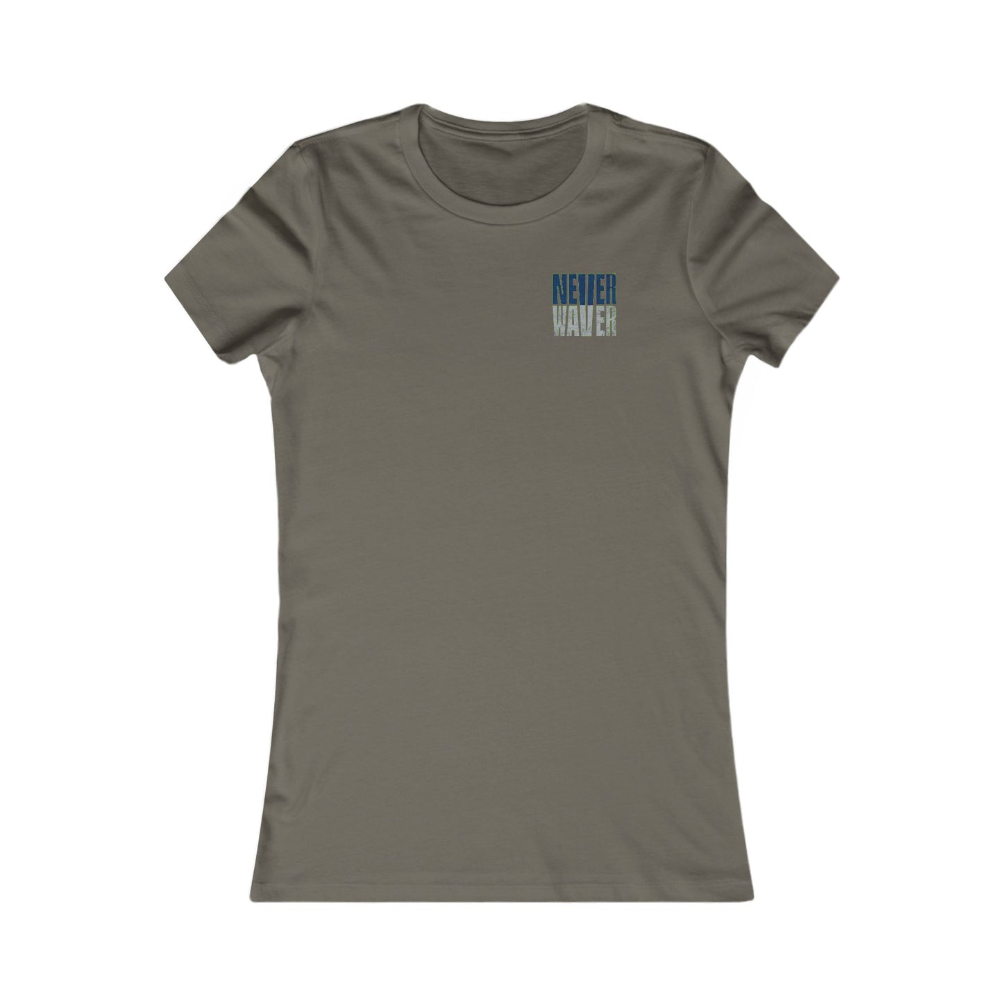 Seattle Fans "Never Waver" Women's Tee — Slim Fit Team Pride Shirt