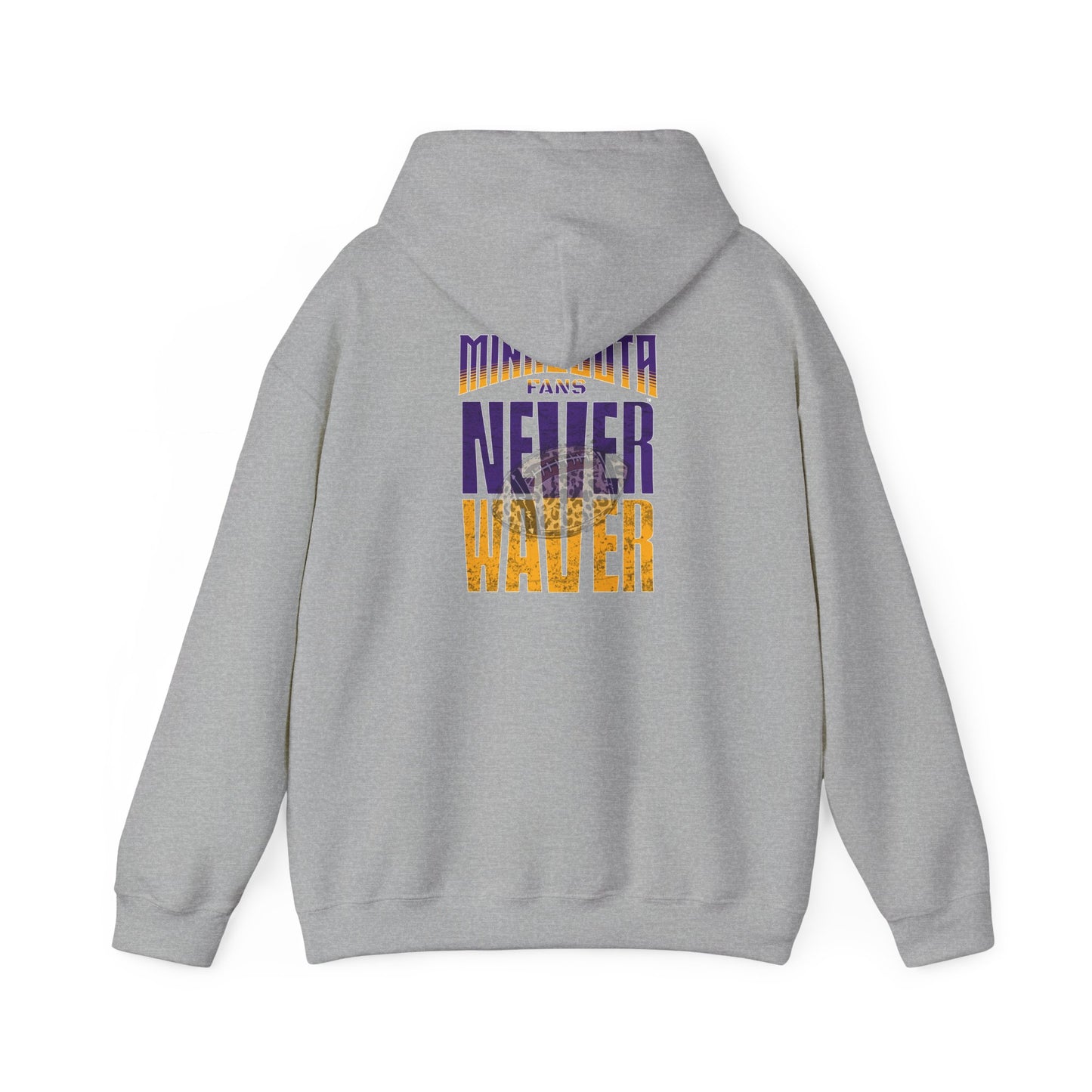Minnesota Fans Never Waver w Leopard Football Unisex Heavy Blend™ Hoodie
