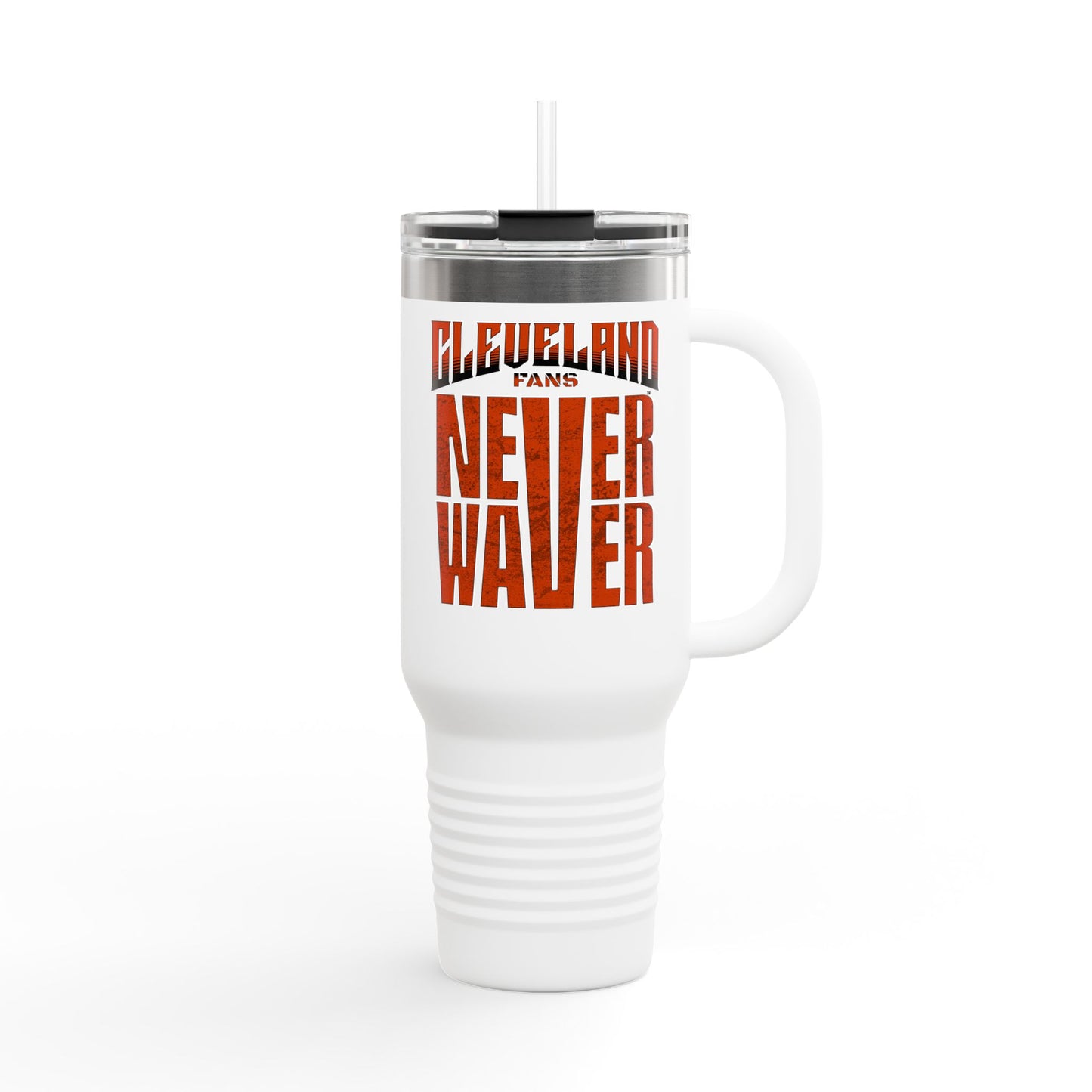 Cleveland Fans Never Waver Insulated Travel Mug, 40oz