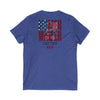 Never Waver Like This Mom V-Neck Tee for Moms - Patriotic Short Sleeve Shirt