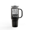 "Never Waver” Jesus Insulated Travel Mug -a bold, eye-catching design that reflects a steadfast faith and confidence in Christ. " - 40oz Sporty Drinkware