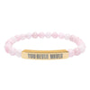 You Never Waver  Bracelet Engraved Natural Stone Beaded Bracelet