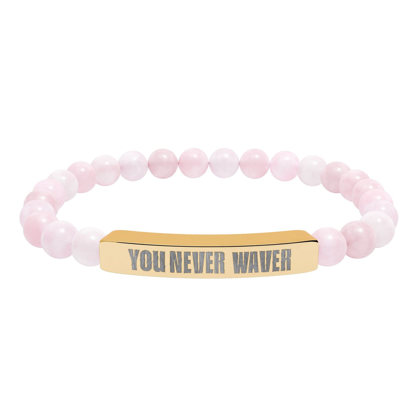You Never Waver  Bracelet Engraved Natural Stone Beaded Bracelet