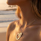 You Never Waver Heart Cutout Necklace Double Heart Pendant