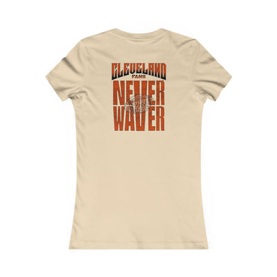 Cleveland Fans Never Waver W-Leopard Football Women's Favorite Tee