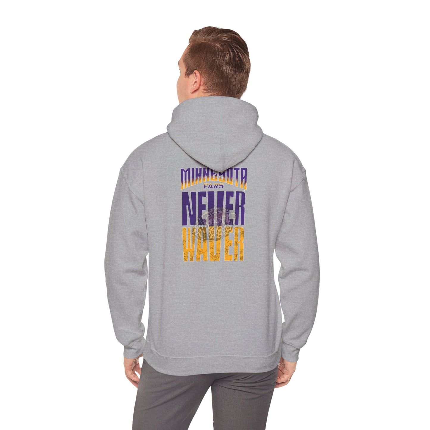 Minnesota Fans Never Waver w Leopard Football Unisex Heavy Blend™ Hoodie