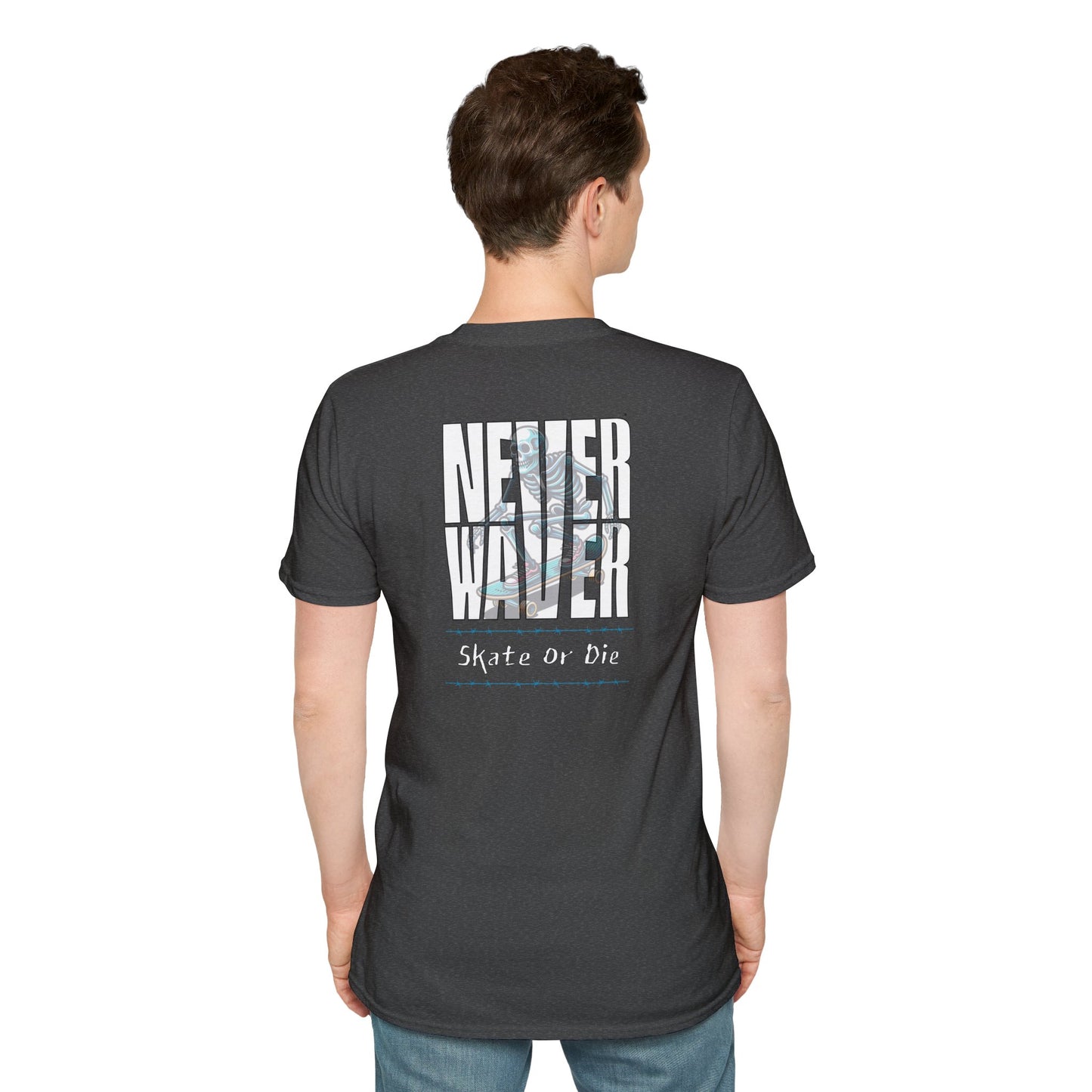 Never Waver Skate or Die Unisex Softstyle T-Shirt