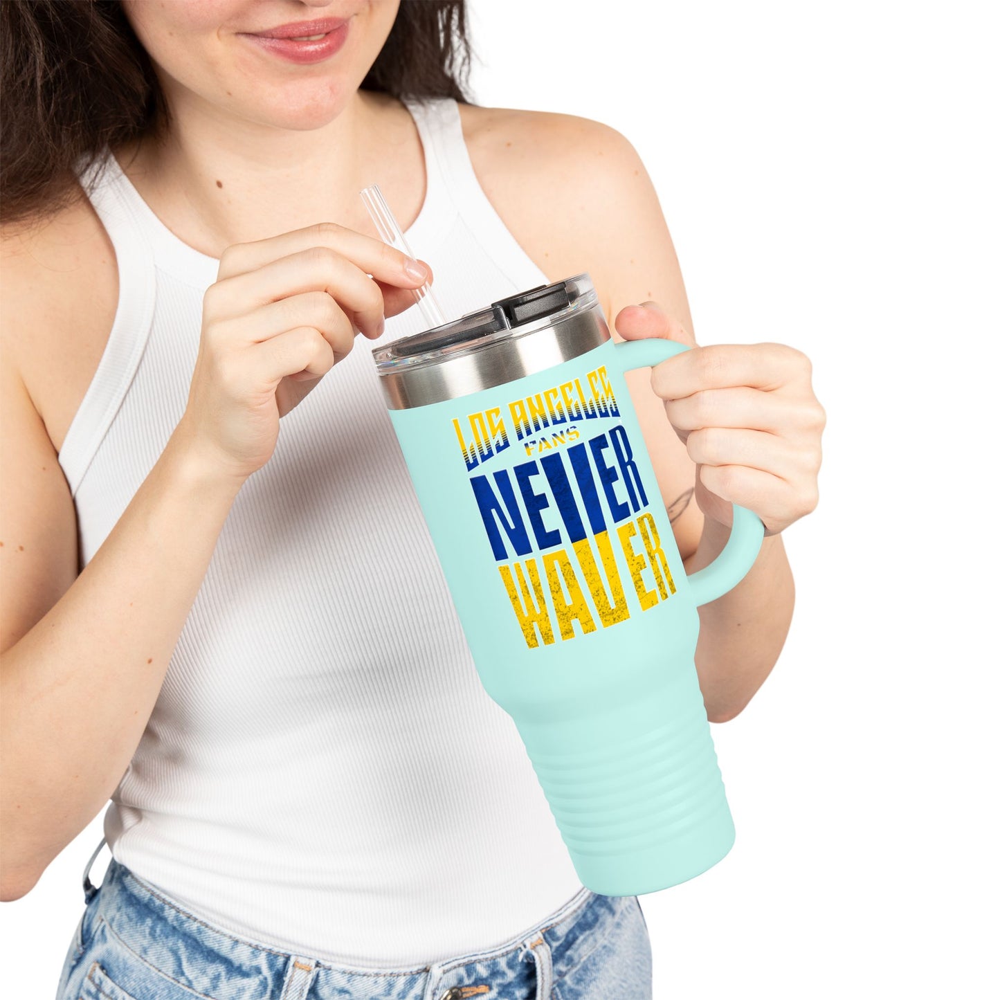 Los Angeles Fans Never Waver Insulated Travel Mug, 40oz