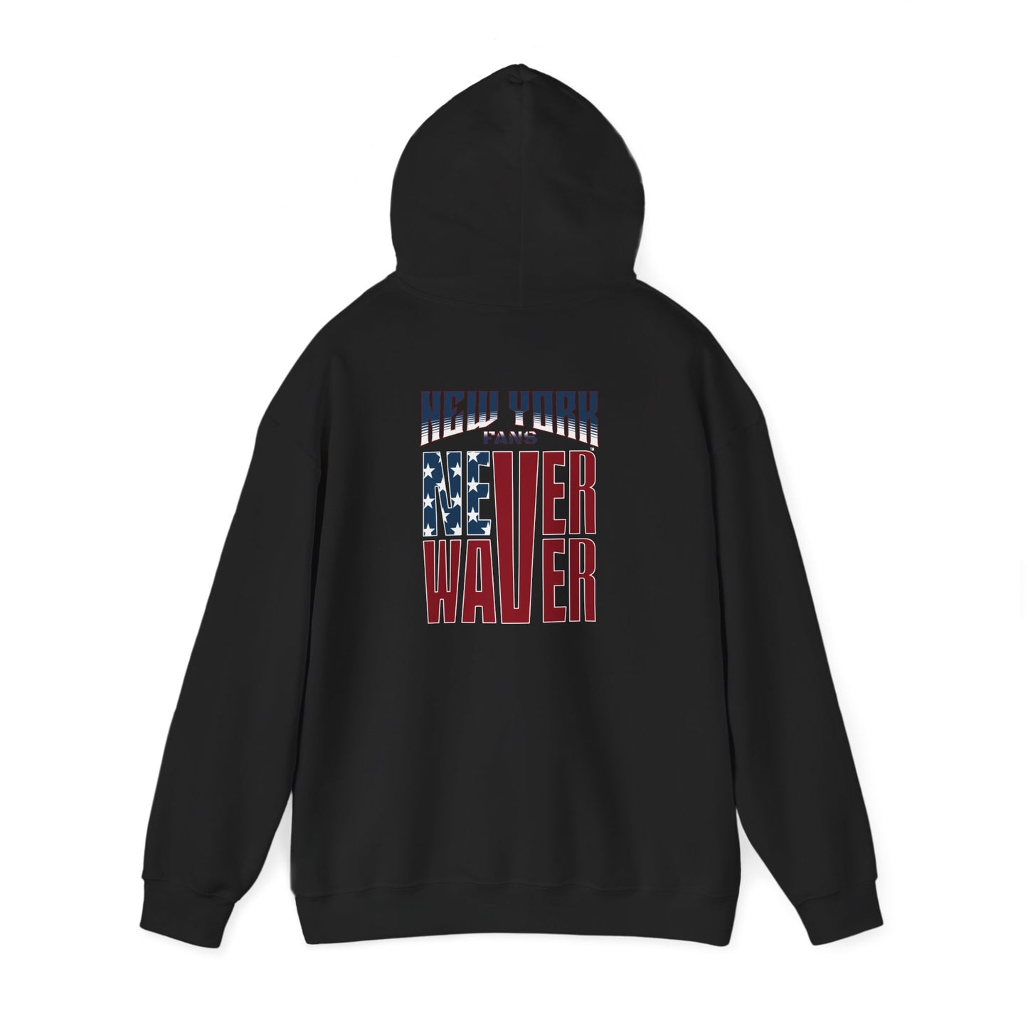 'New York Fans Never Waver' American Flag Design Unisex Heavy Blend™ Hoodie
