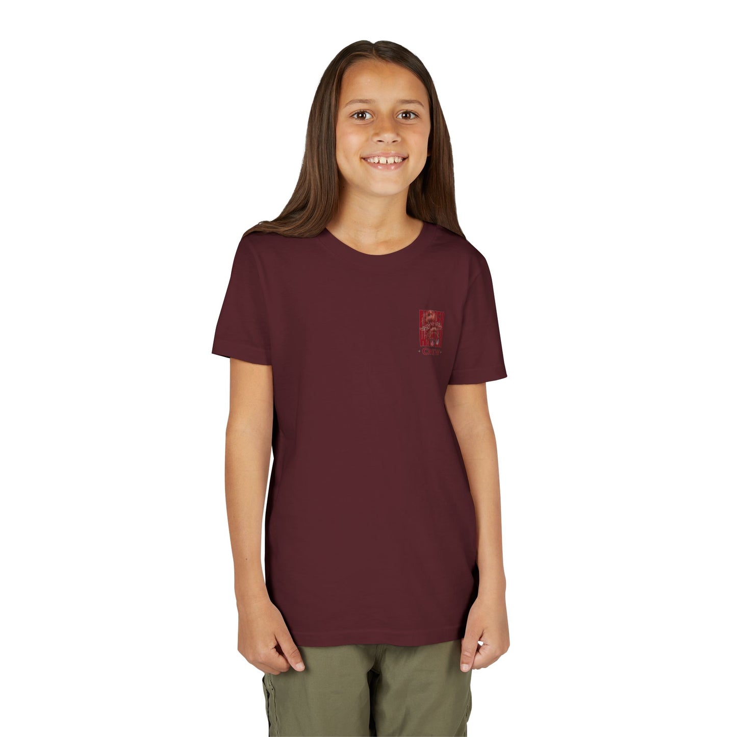 Never Waver  Crew Leopard Youth Short Sleeve Tee