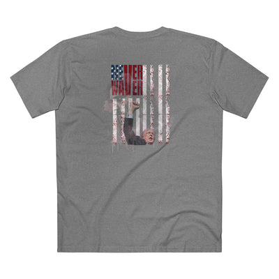 Never Waver Jesus Protecting America And Trump Men's Staple Tee