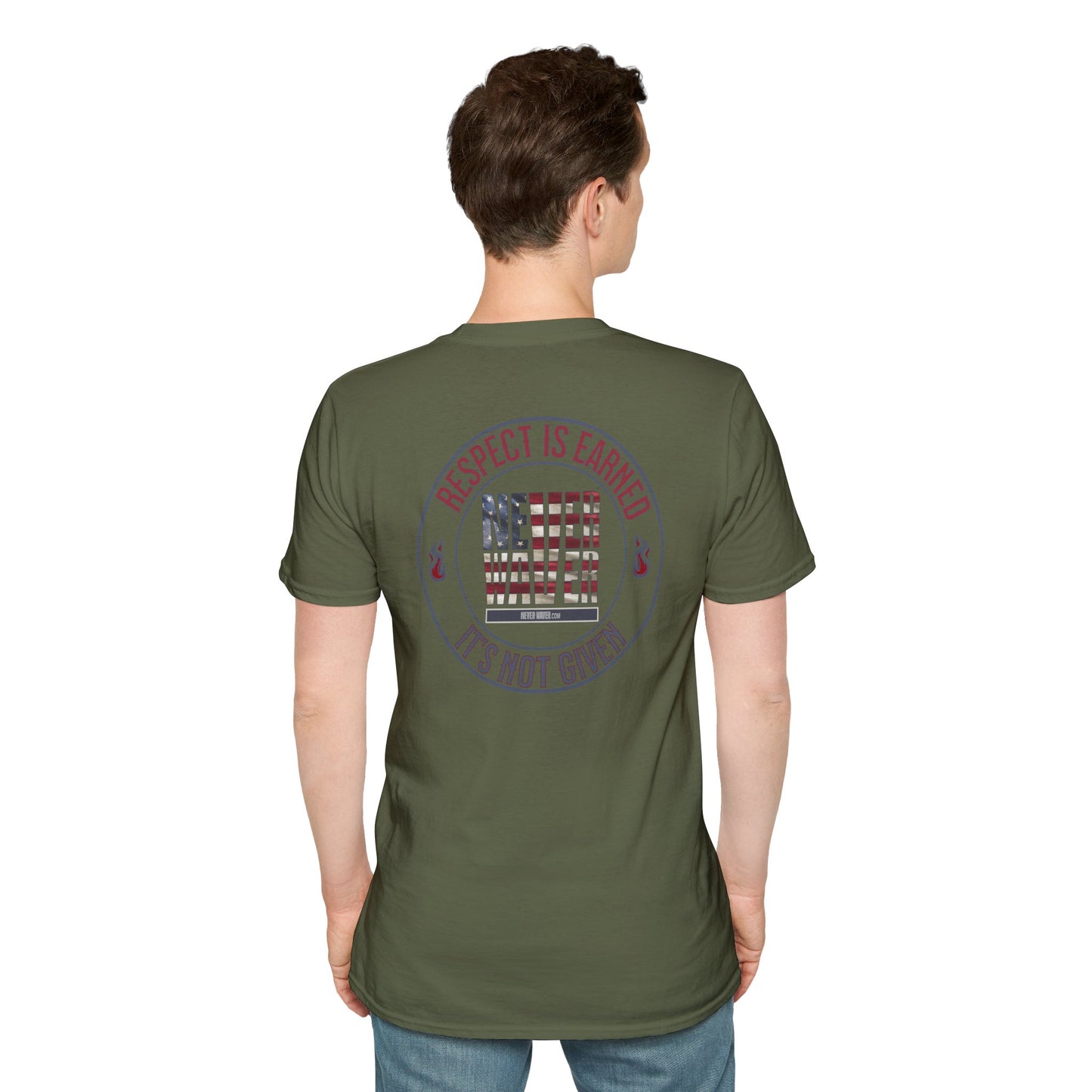 Respect Is Earned  Never Waver It's Not Given Unisex Softstyle T-Shirt