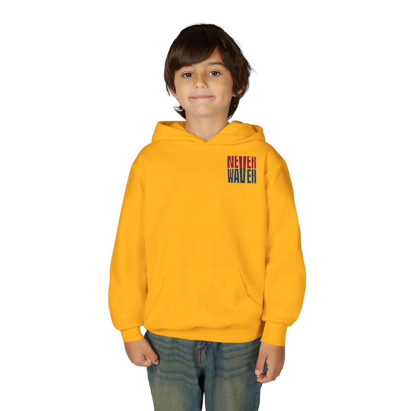 Houston Fans Never Waver Youth Heavy Blend Hooded Sweatshirt