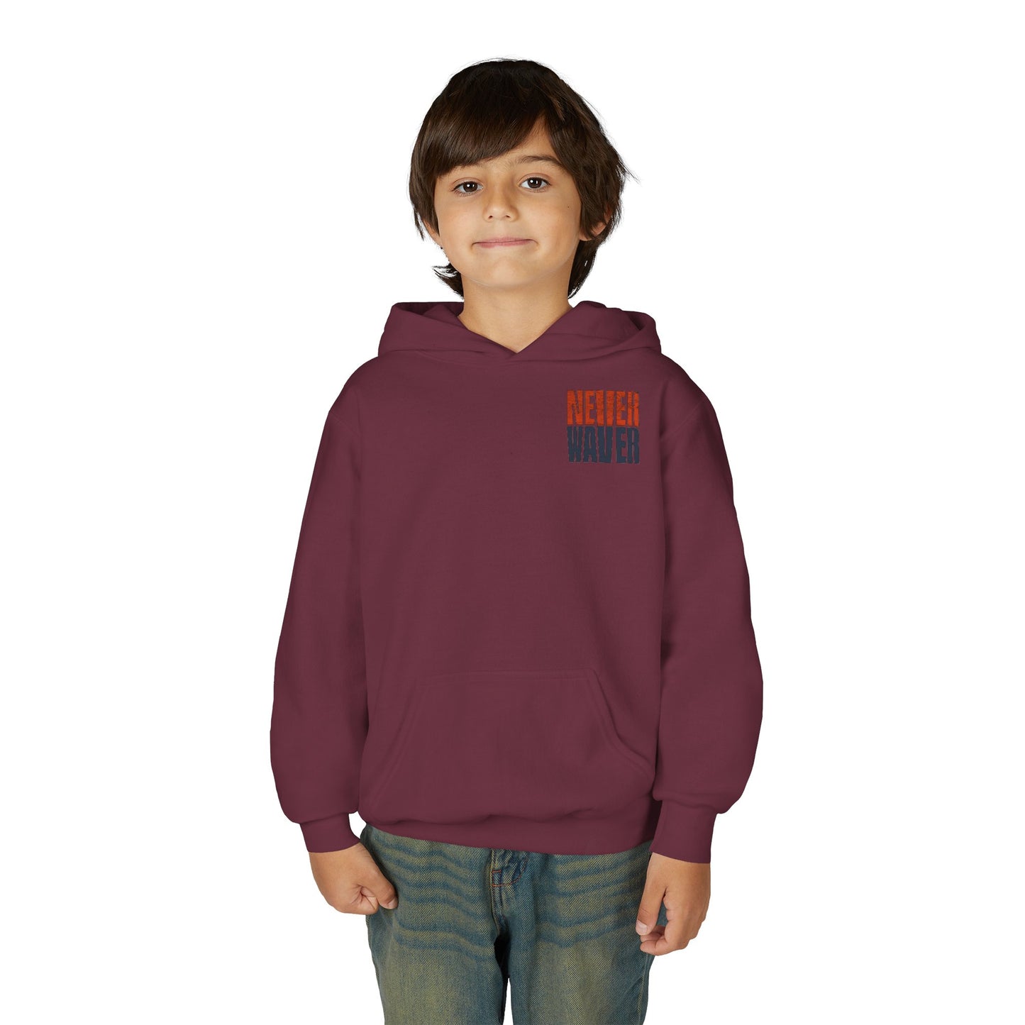 Chicago Fans Never Waver Youth Heavy Blend Hooded Sweatshirt