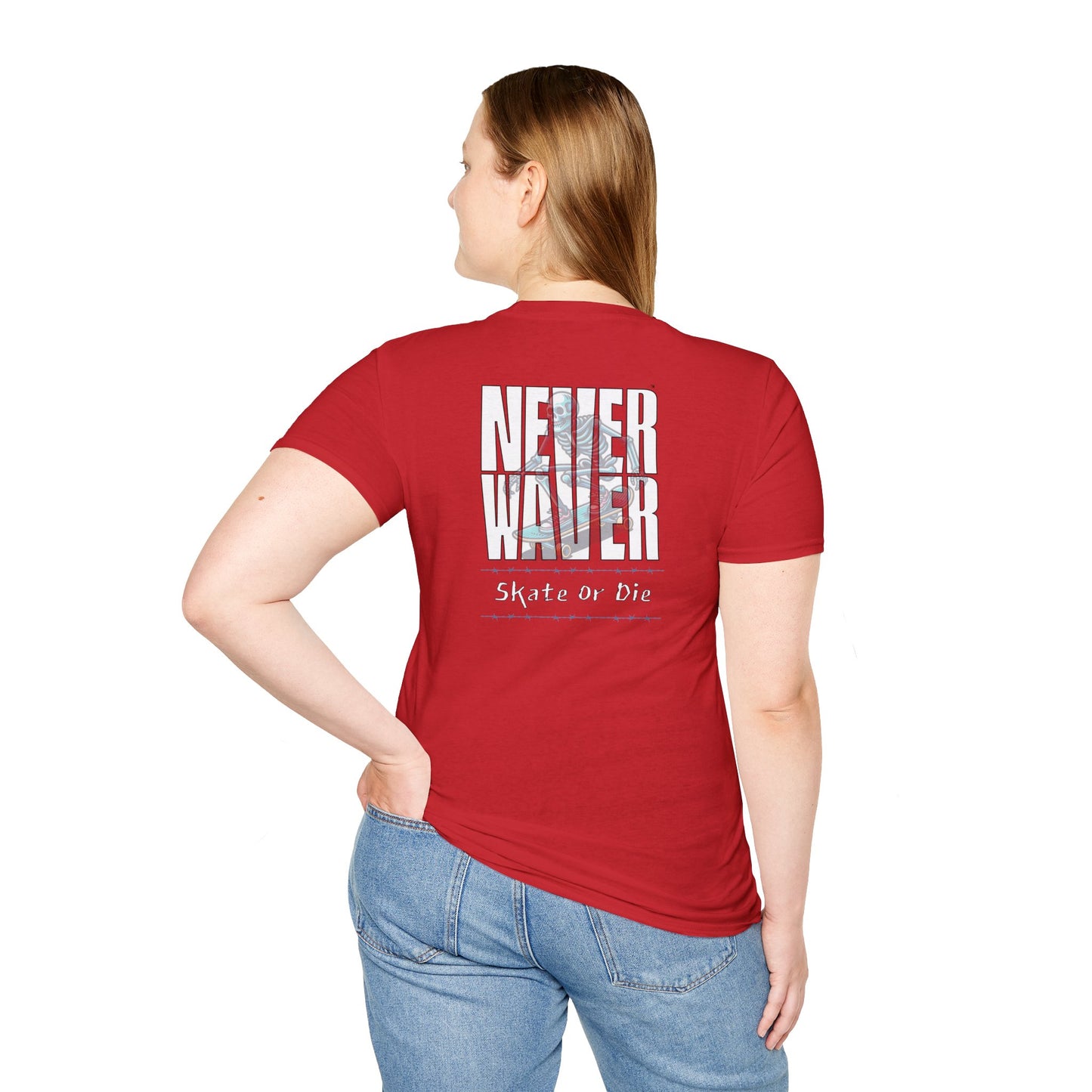Never Waver Skate or Die Unisex Softstyle T-Shirt