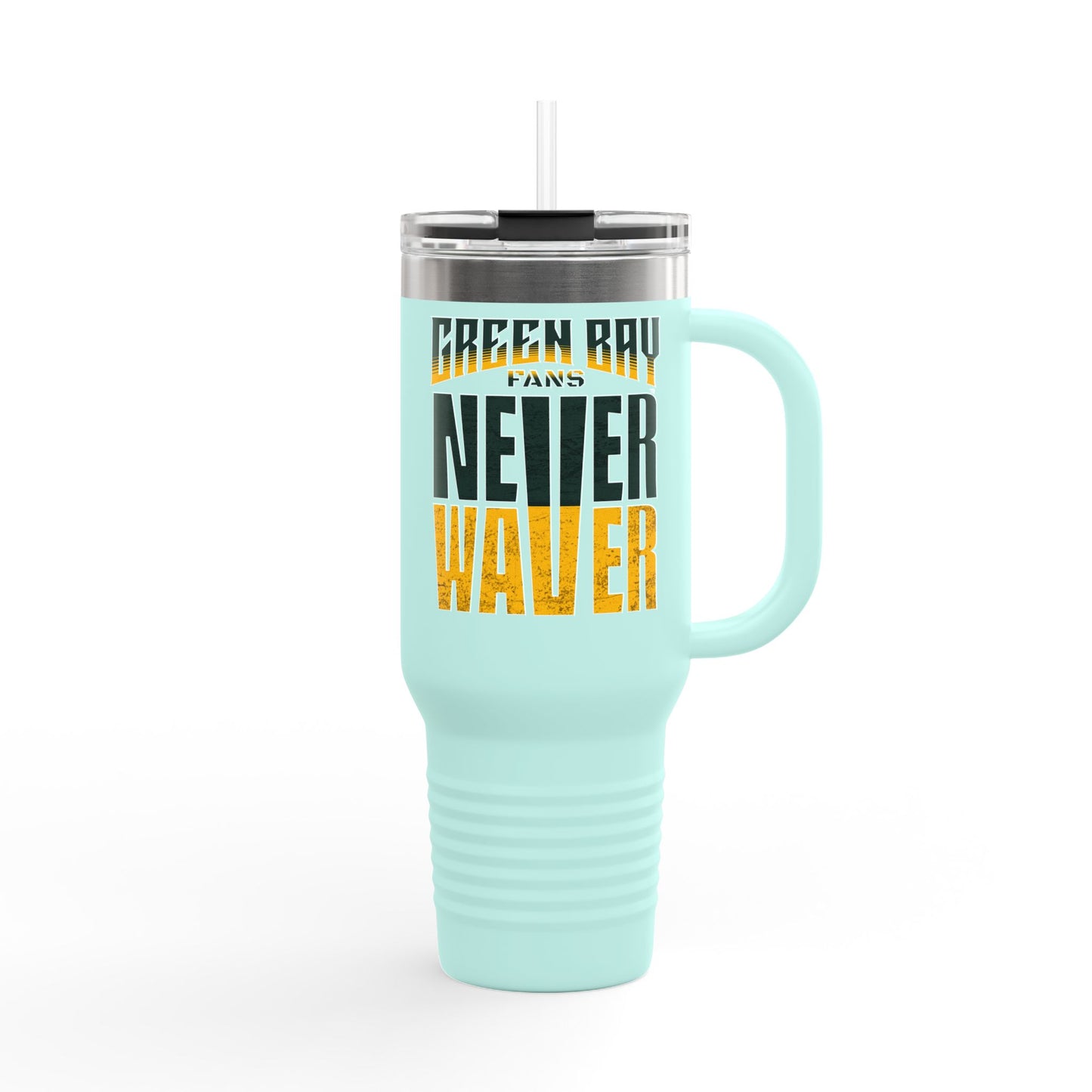 Green Bay Fans Never Waver Insulated Travel Mug, 40oz