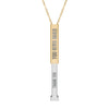 Hidden Message Sliding Bar Necklace — Engraveable Secret-Message Pendant ("You Never Waver / Custom Inside)