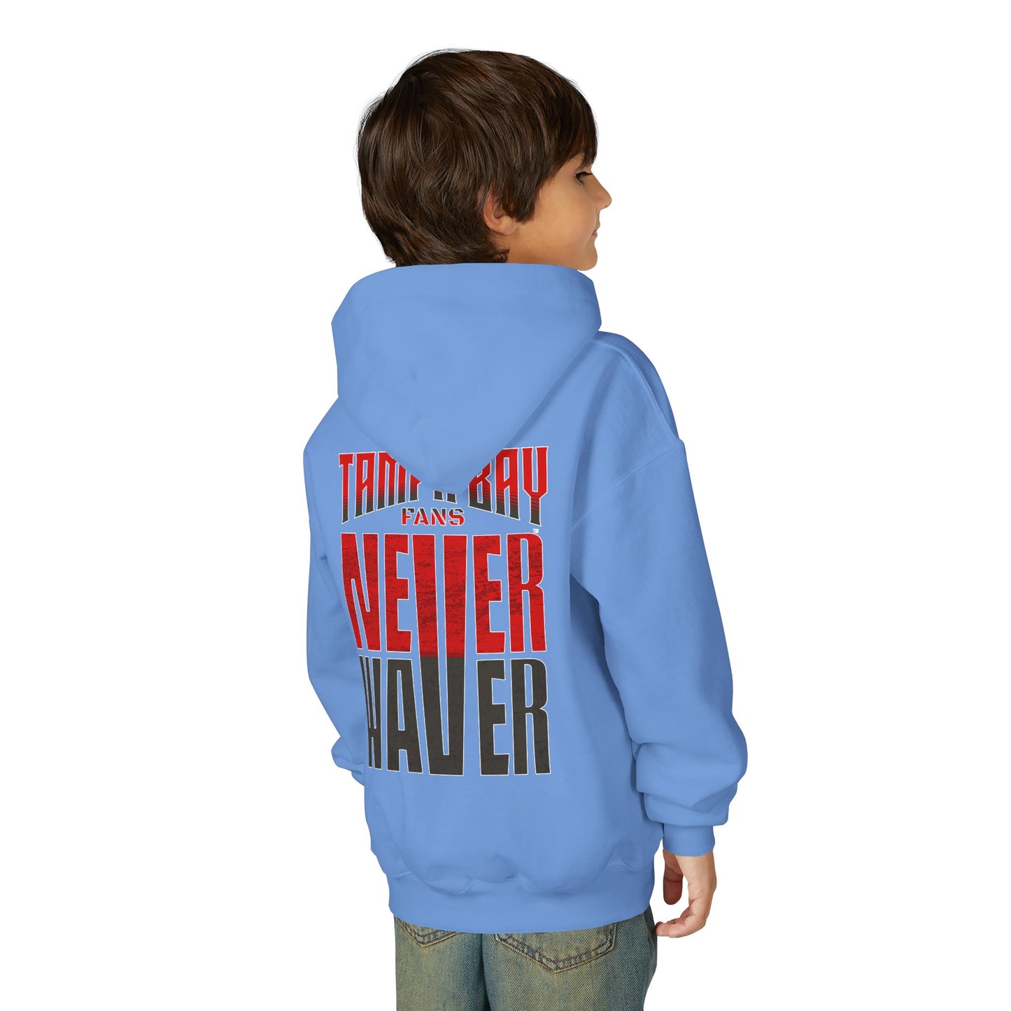 Tampa Bay Fans Never Waver Youth Heavy Blend Hoodie - Sweatshirt
