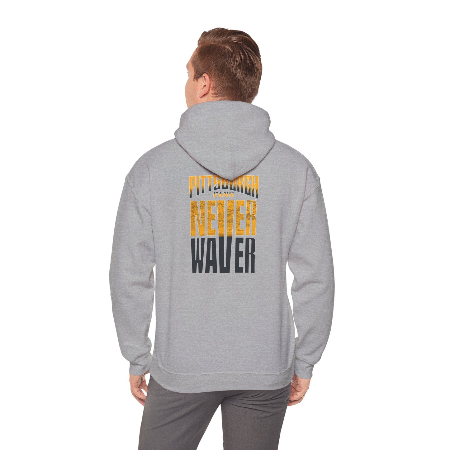 Pittsburgh Fans Never Waver Unisex Heavy Blend™ Hooded Sweatshirt
