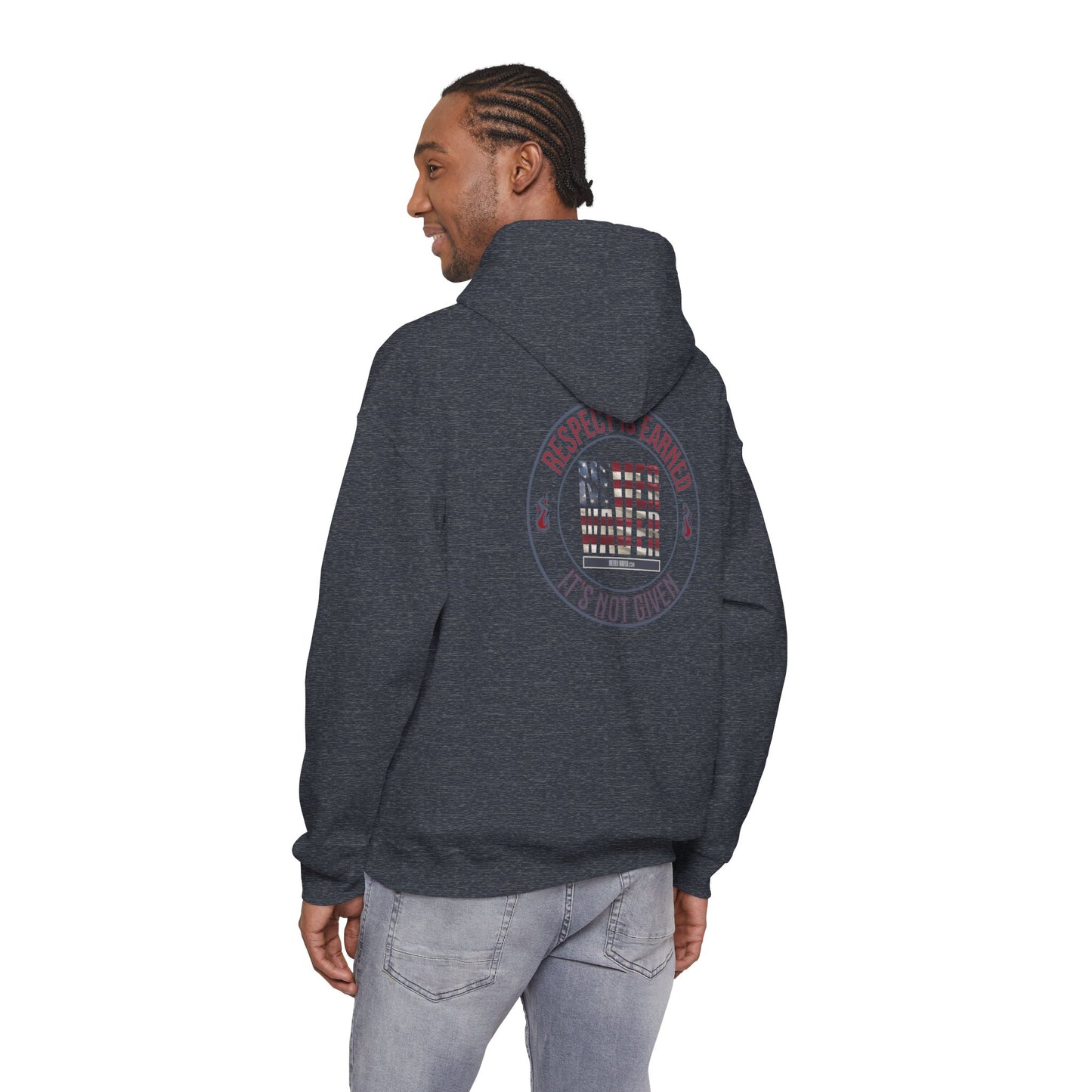 Respect Is Earned Never Waver It's Not Given Hoodie - Unisex Heavy Blend™ with Inspirational Design