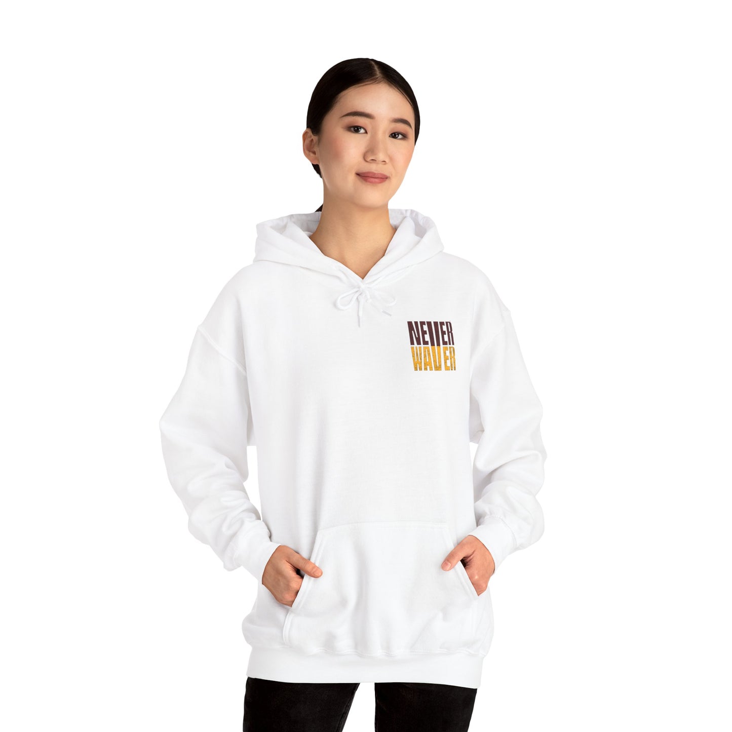 Unisex Heavy Blend™ Hooded Sweatshirt - Washington Fans Never Waver W Leopard Football- Perfect for Sports Fans