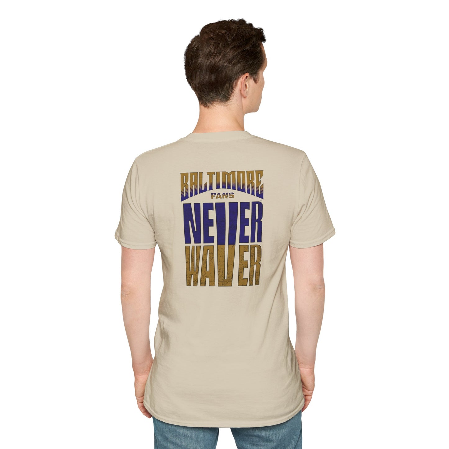 Baltimore Fans Never Waver Unisex Softstyle T-Shirt