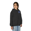 Never Waver Back The Blue  Vintage-Inspired Youth Hoodie with American Flag Design