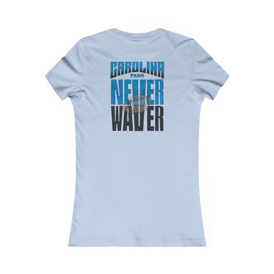 Carolina  Fans Never Waver W-Leopard Football Women's Favorite Tee