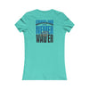 Carolina  Fans Never Waver W-Leopard Football Women's Favorite Tee