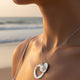 You Never Waver Heart Cutout Necklace Double Heart Pendant