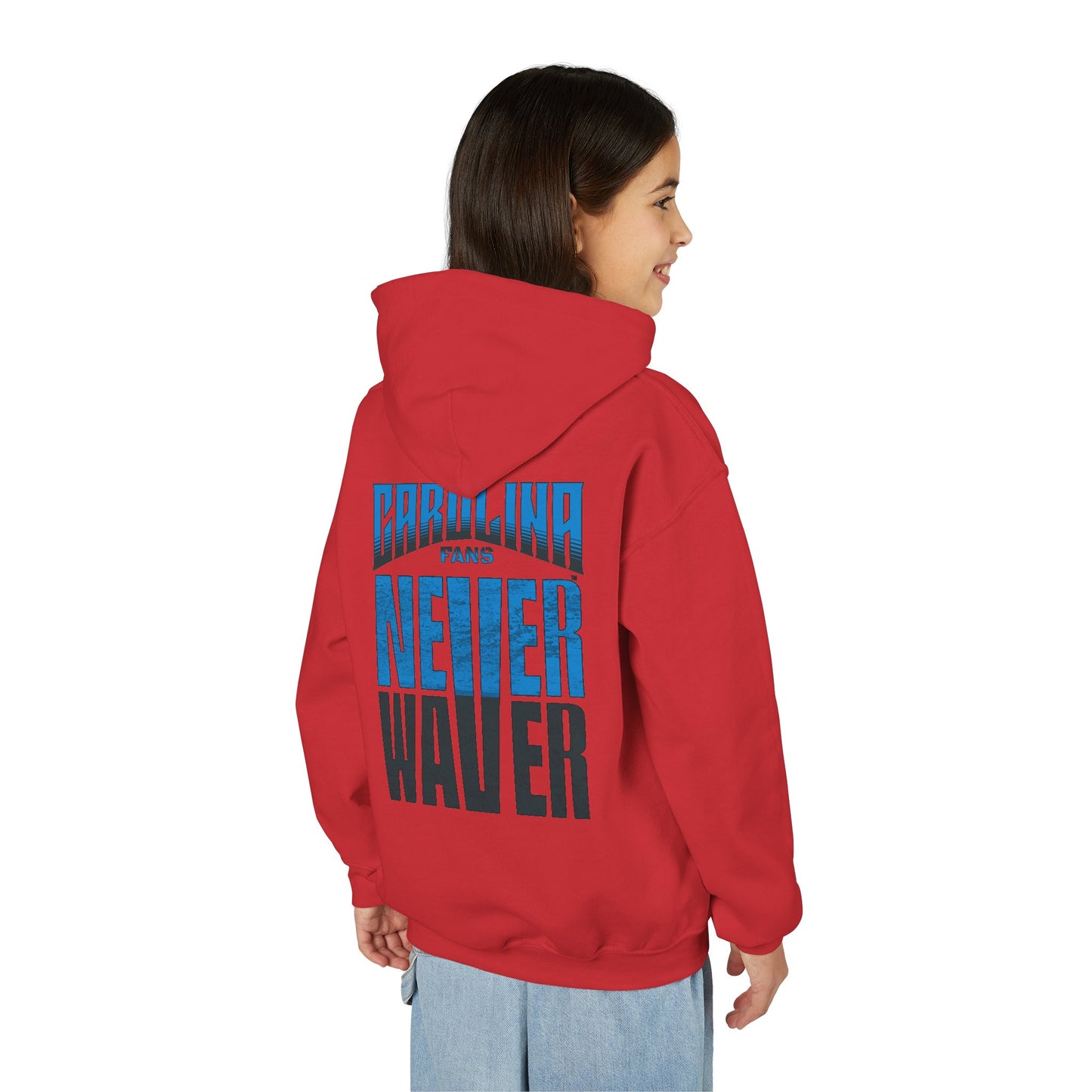 Carolina Fans Never Waver Youth Heavy Blend Hooded Sweatshirt