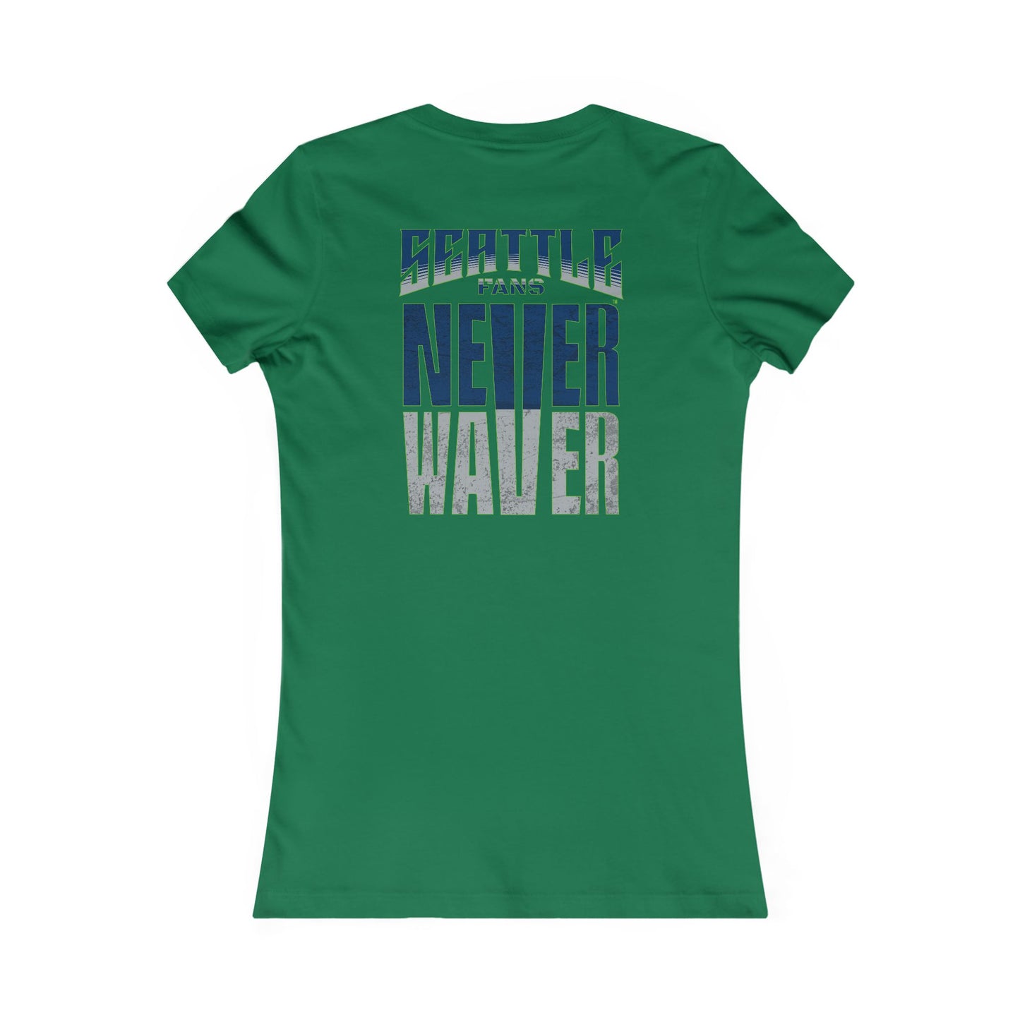 Seattle Fans "Never Waver" Women's Tee — Slim Fit Team Pride Shirt